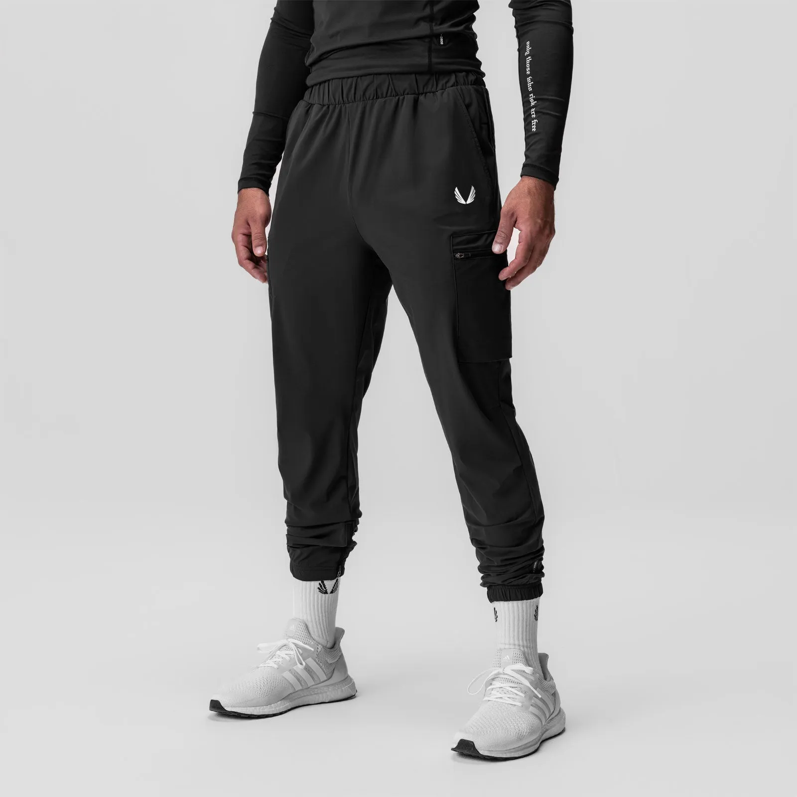 0656. Tetra-Lite® Standard Zip Jogger - Black "White Wings"