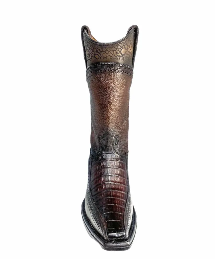 1B1DFY - Cuadra brown dress cowboy caiman boots for men