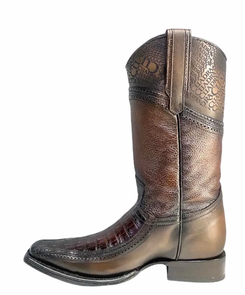 1B1DFY - Cuadra brown dress cowboy caiman boots for men