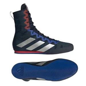 Adidas Box Hog 4 Boxing Boots - Navy Blue/Red