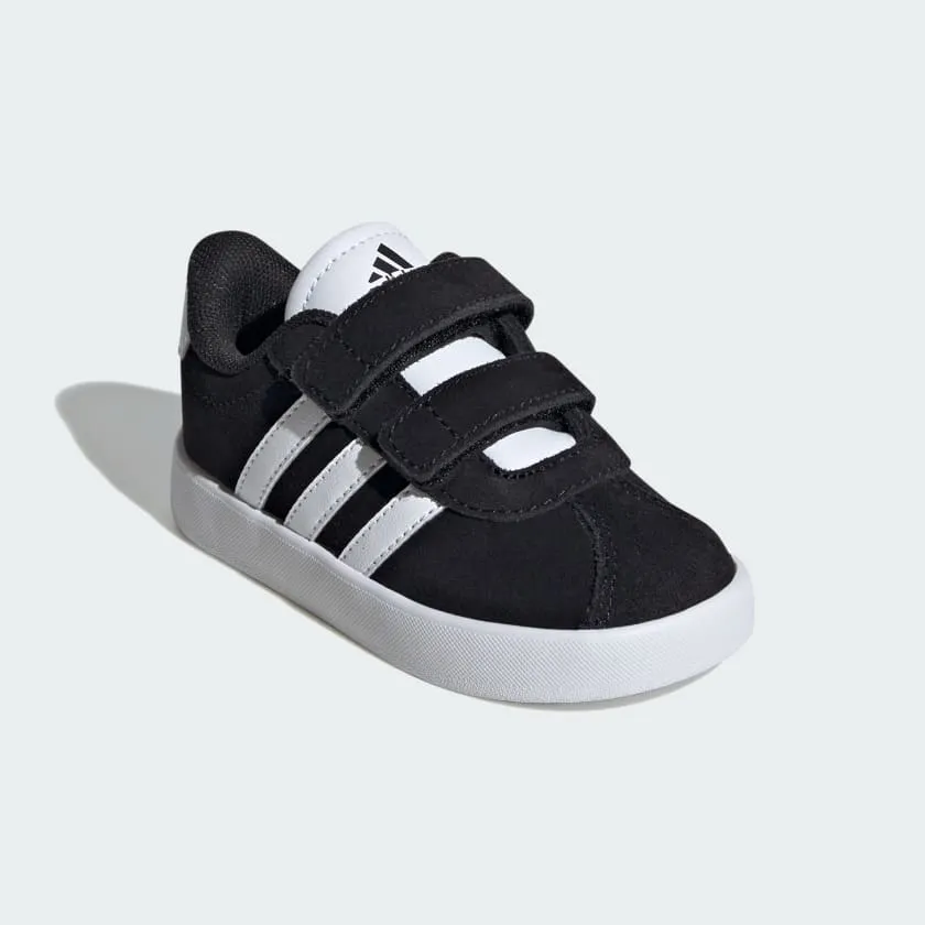 ADIDAS KID'S VL COURT 3.0 BLACK/WHITE SNEAKER SHOES