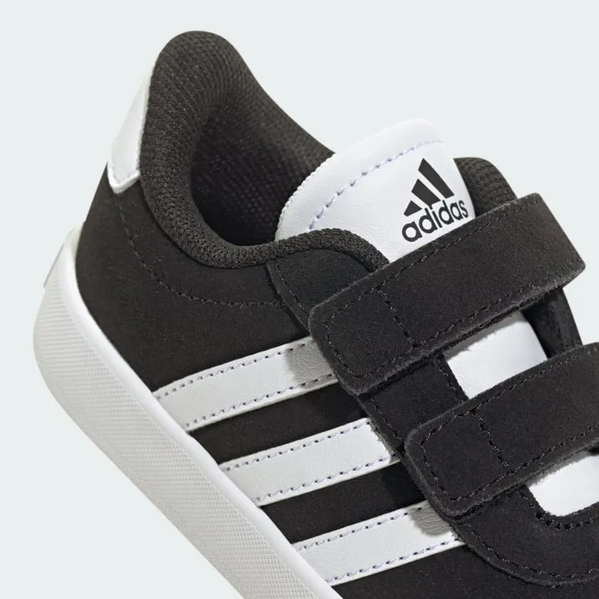 ADIDAS KID'S VL COURT 3.0 BLACK/WHITE SNEAKER SHOES