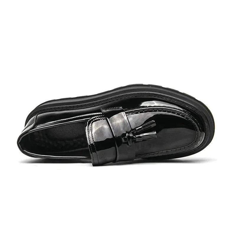 Amozae- Beon Flatform Patent Tassel Loafers