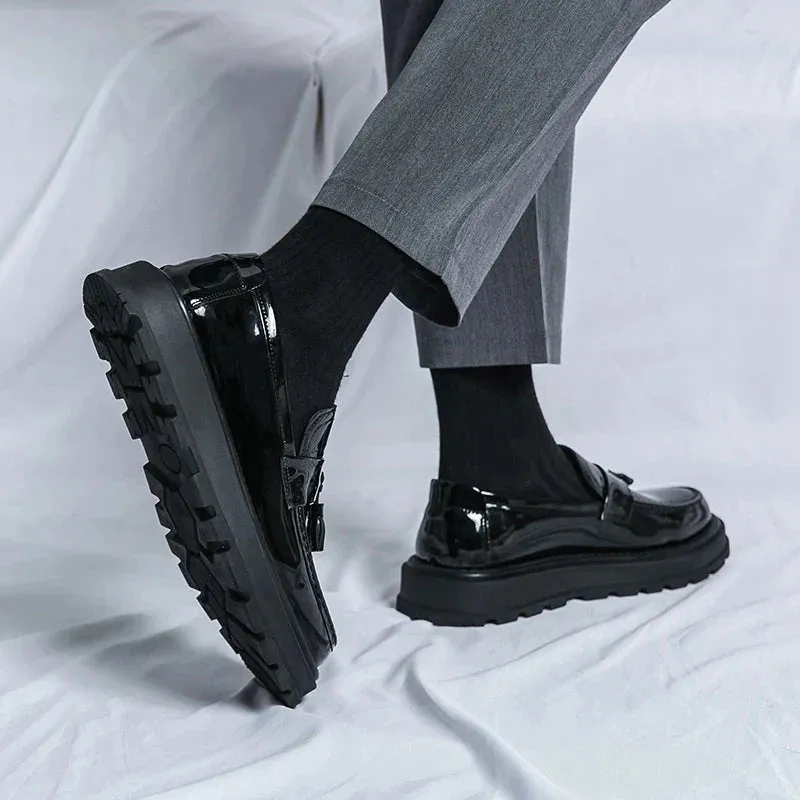 Amozae- Beon Flatform Patent Tassel Loafers