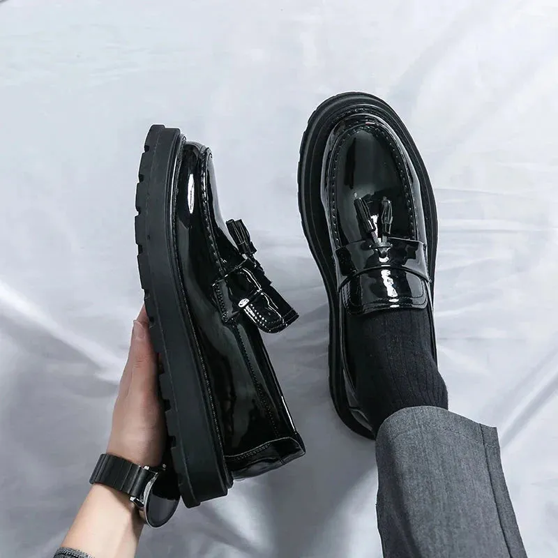 Amozae- Beon Flatform Patent Tassel Loafers