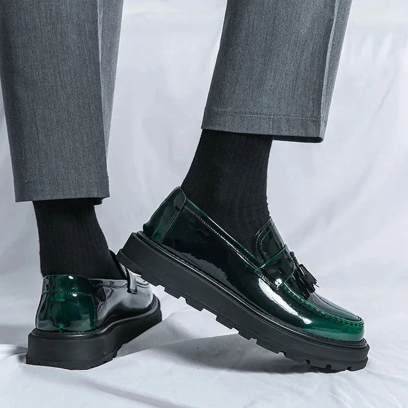 Amozae- Beon Flatform Patent Tassel Loafers