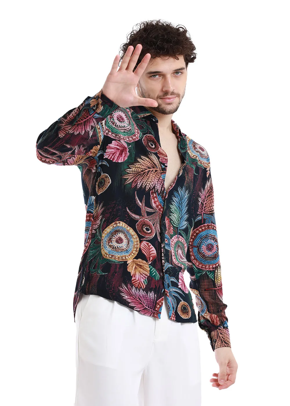 Areca Fuchsia Feather Shirt