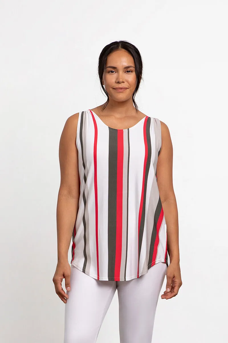 Bamboo Gather Tank | White Multi