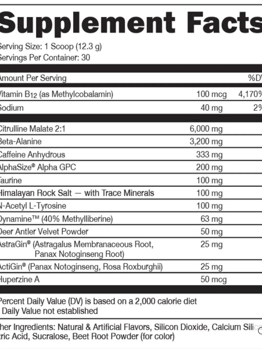 BAMF High Stimulant Nootropic Pre-Workout