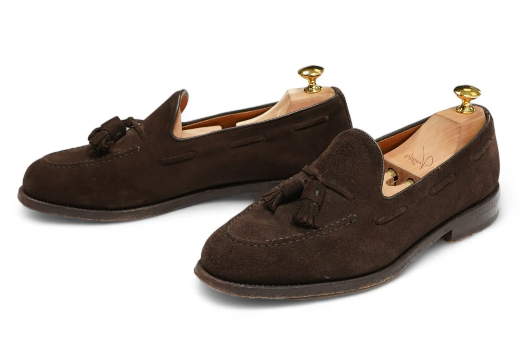 Berwick - Dark Brown Suede Tassel Loafers UK 9/EU 43