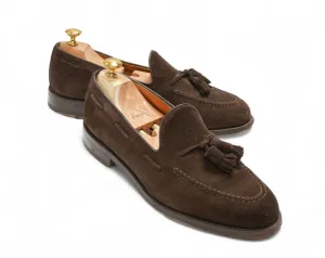 Berwick - Dark Brown Suede Tassel Loafers UK 9/EU 43