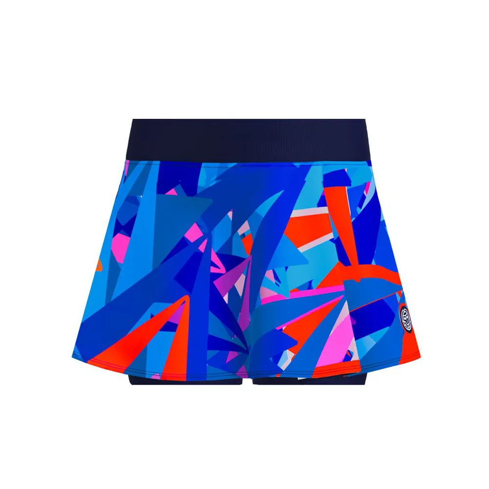 Bidi Badu Spike Printed Wavy Skort (Women's) -  Dark Blue/Blue