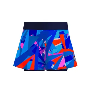 Bidi Badu Spike Printed Wavy Skort (Women's) -  Dark Blue/Blue