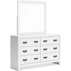 Binterglen Dresser and Mirror - White