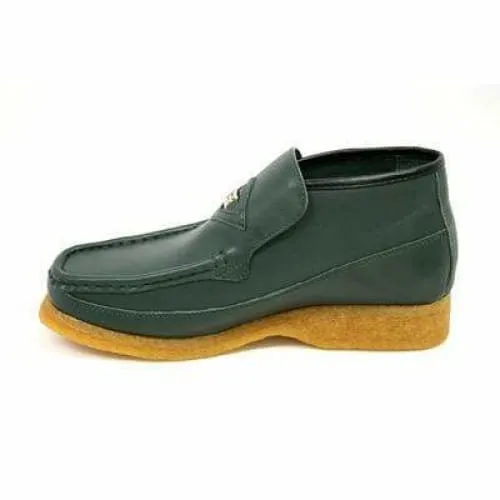 British Walkers BWB Men's Green Leather Slip On