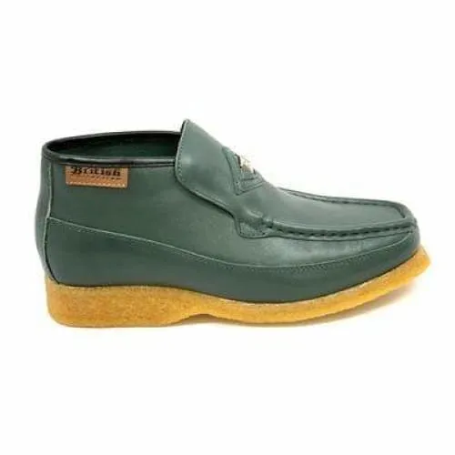 British Walkers BWB Men's Green Leather Slip On