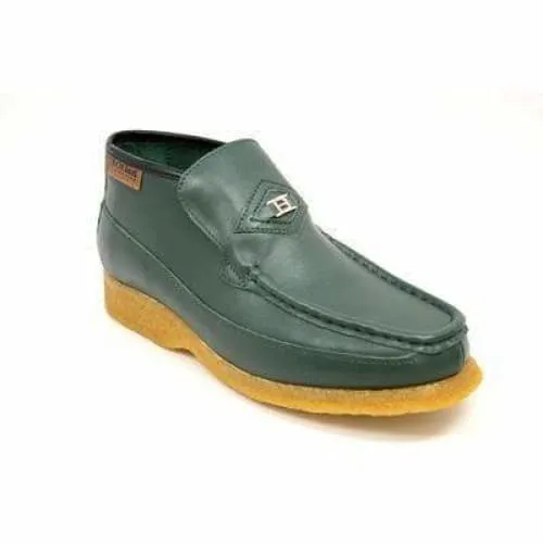 British Walkers BWB Men's Green Leather Slip On