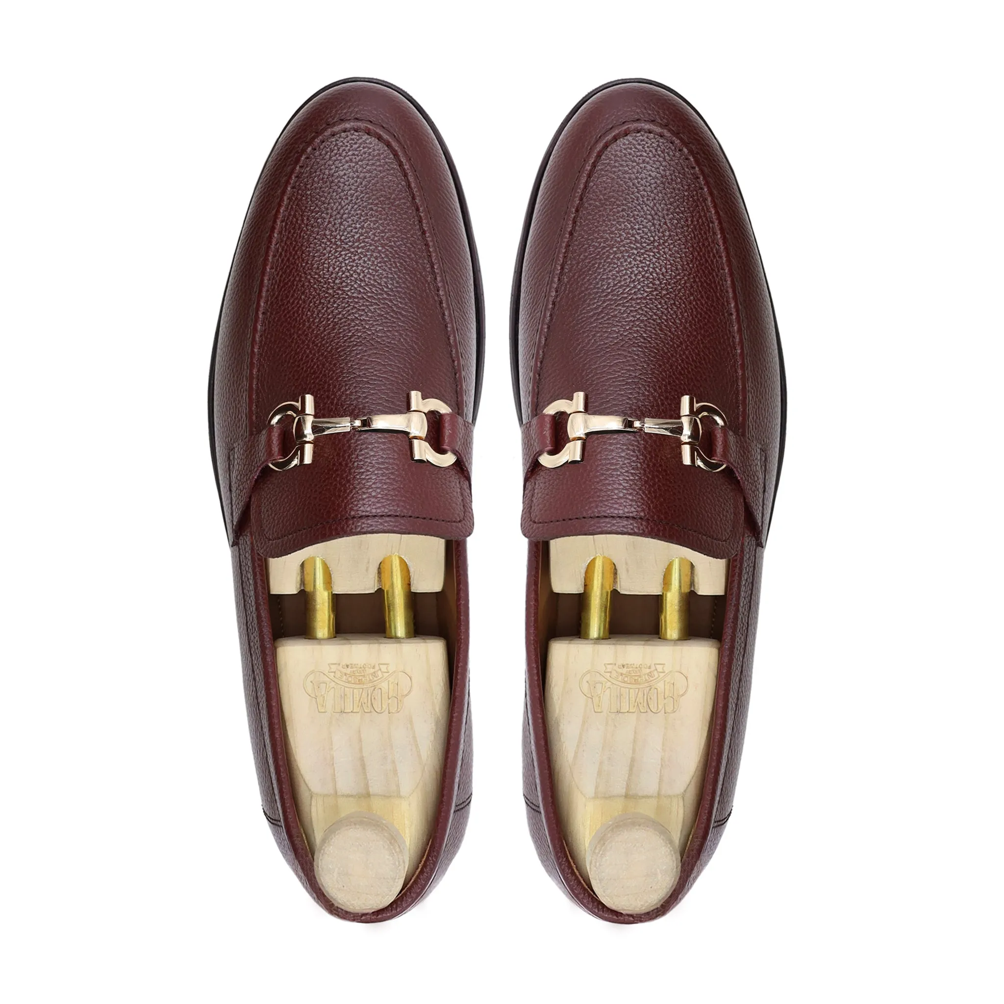 Bucharest - Men's Oxblood Pebble Grain Leather Loafer