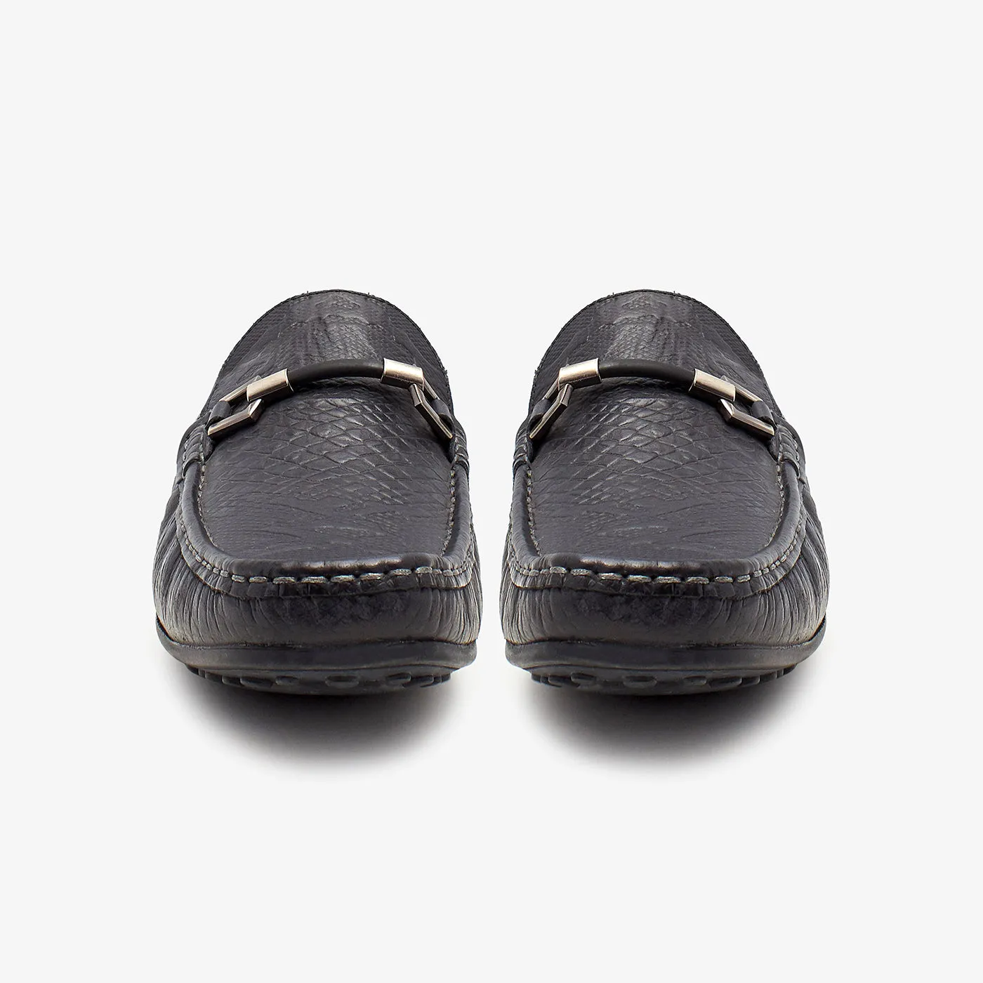 Buckled Leather Loafers