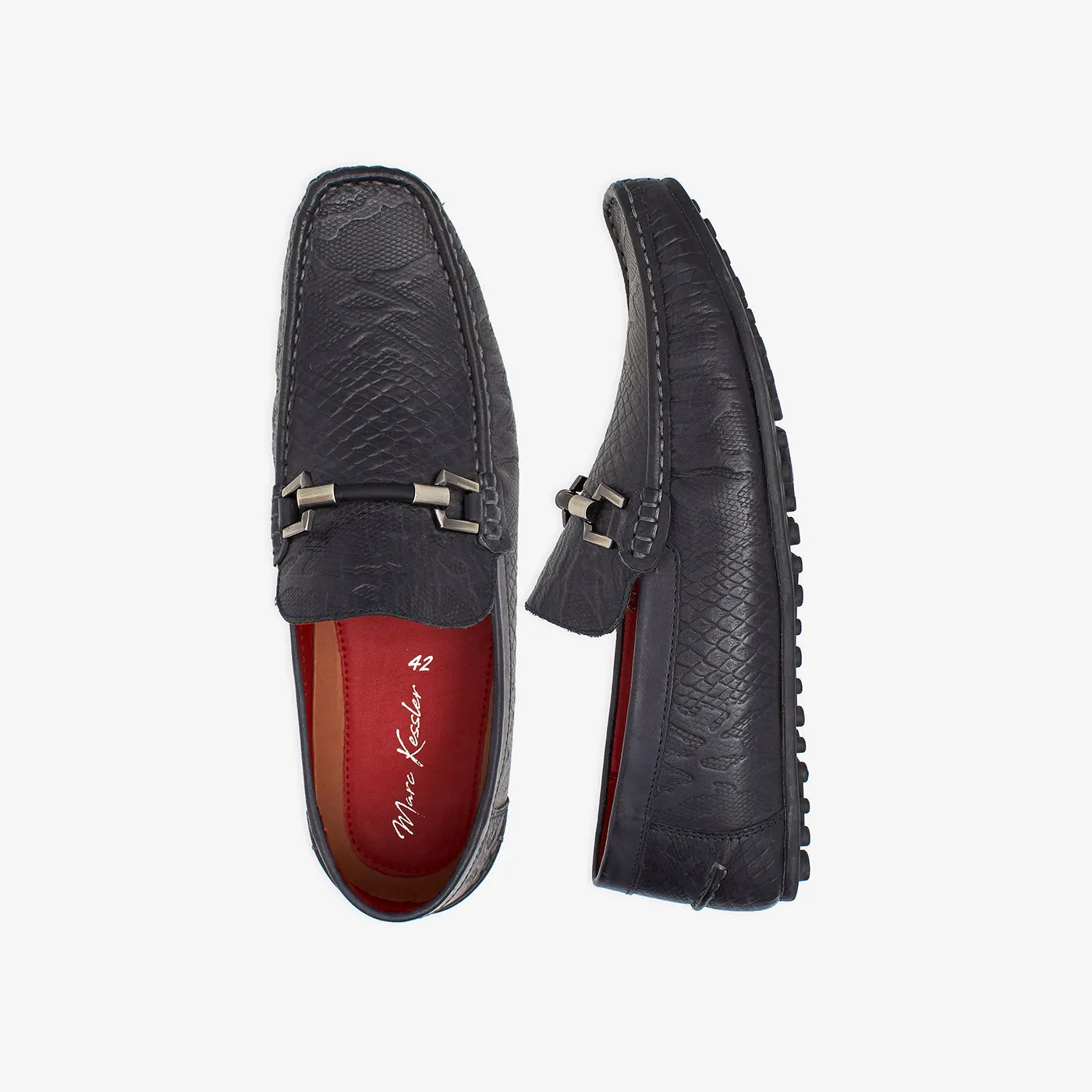 Buckled Leather Loafers