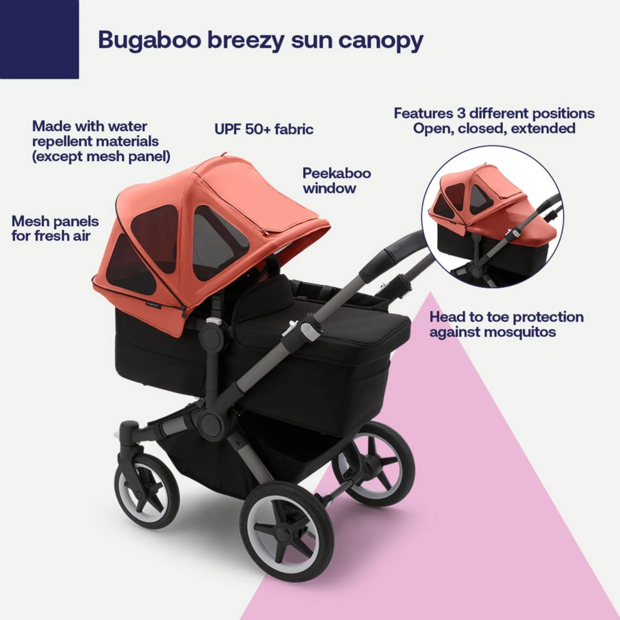 Bugaboo Fox / Cameleon 3/ Lynx Breezy Sun Canopy