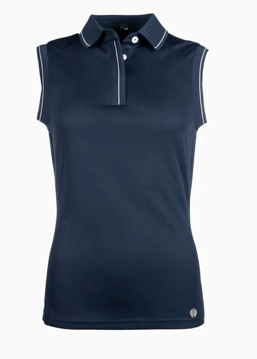 Catherine Sleeveless Pique Polo Shirt