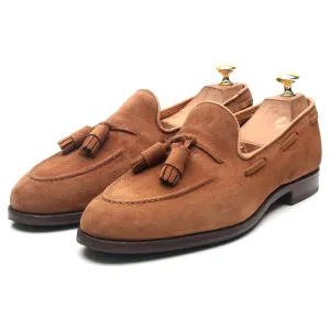 'Cavendish 2' Tan Brown Suede Tassel Loafers UK 8.5 E