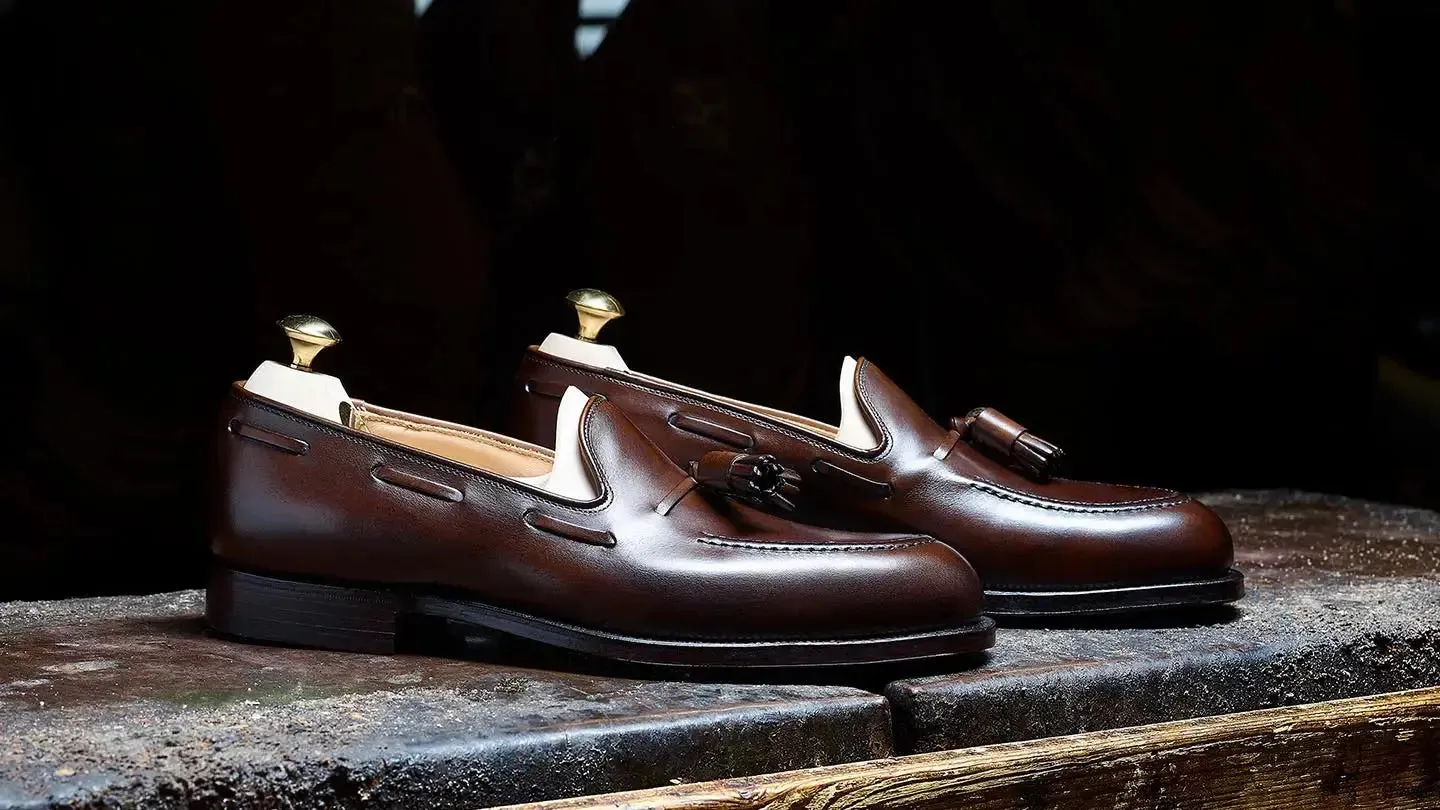 Cavendish Dark Brown Burnished Calf Tassel Loafer