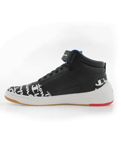 CHAMPION<br>MEN'S SUPER C COURT LEATHER SNEAKERS BLACK