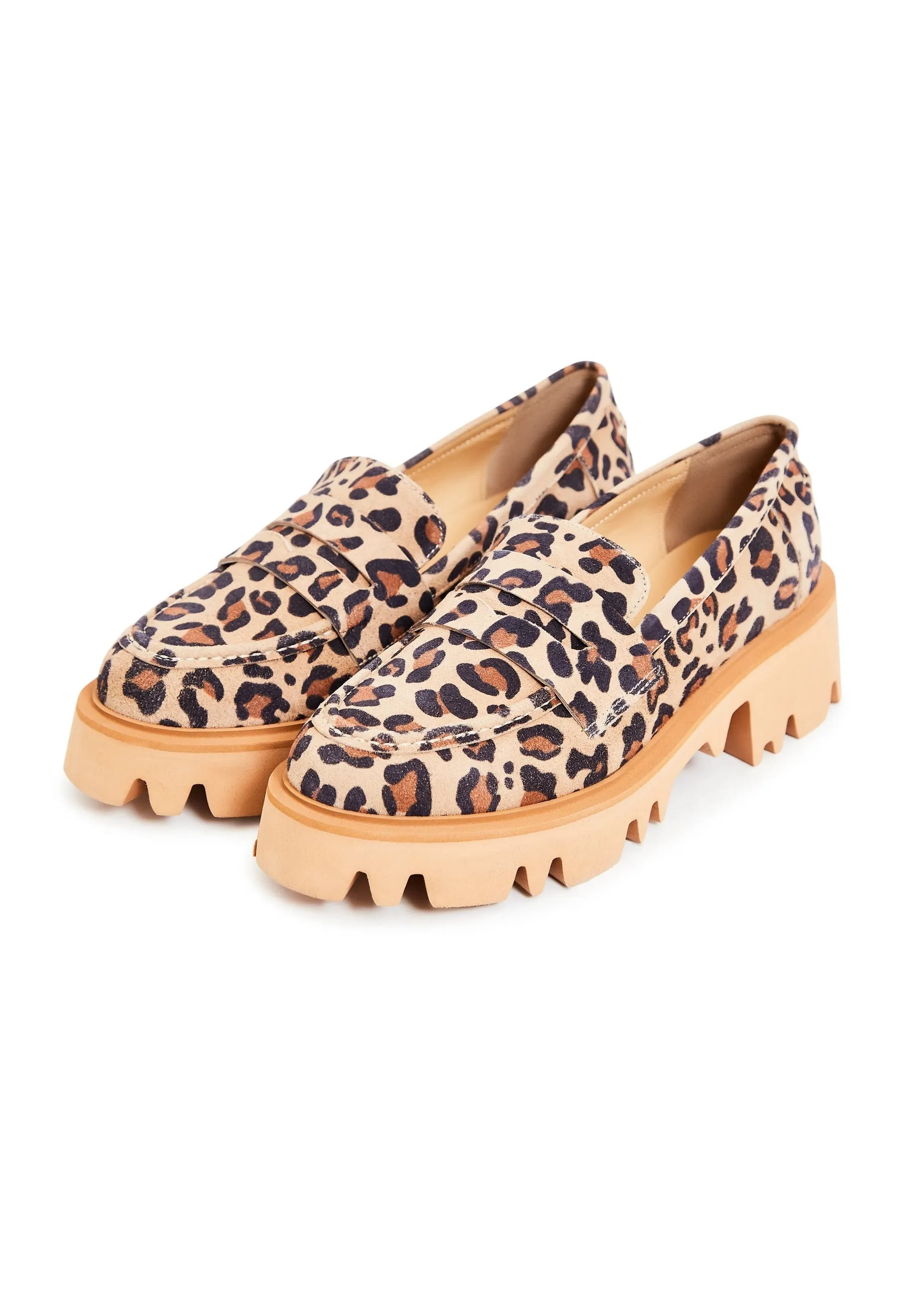 Chunky Platform Loafers - Leopard