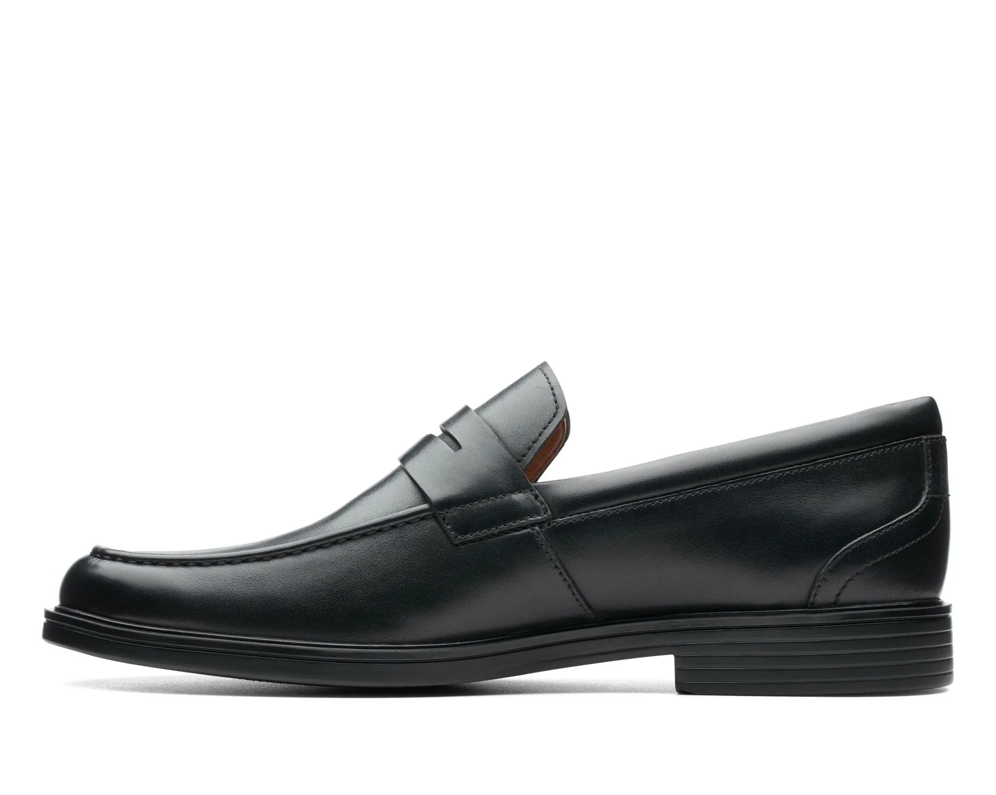 Clarks Un Aldric Step Black Leather