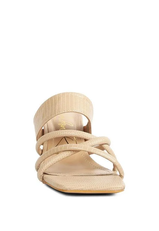 Criss Cross Strap Heel Sandals