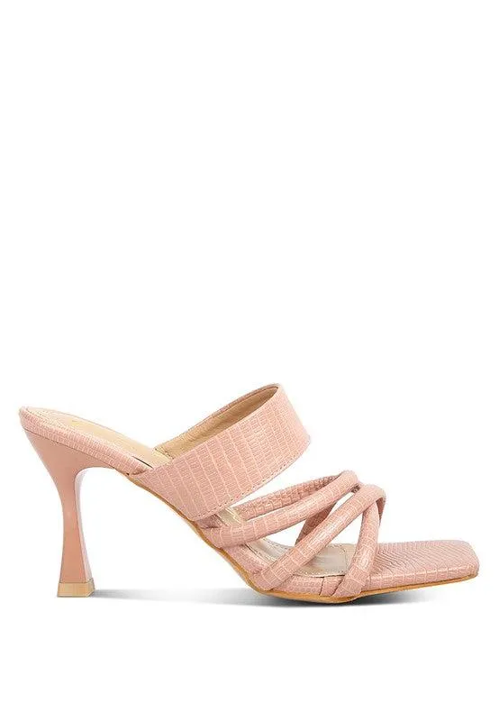 Criss Cross Strap Heel Sandals