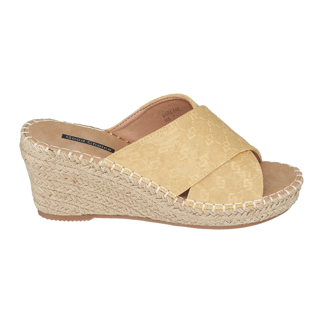 Darline Yellow Espadrille Wedge Sandals