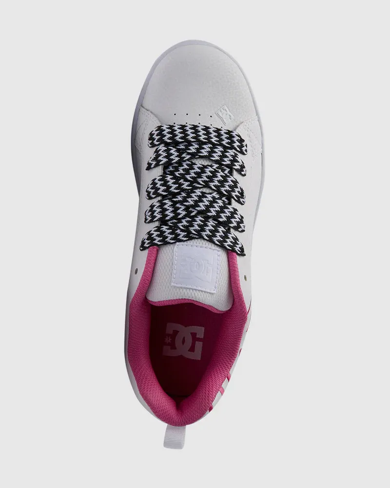 DC Court Graffik - White/Pink/Battleship