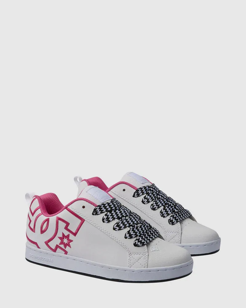 DC Court Graffik - White/Pink/Battleship