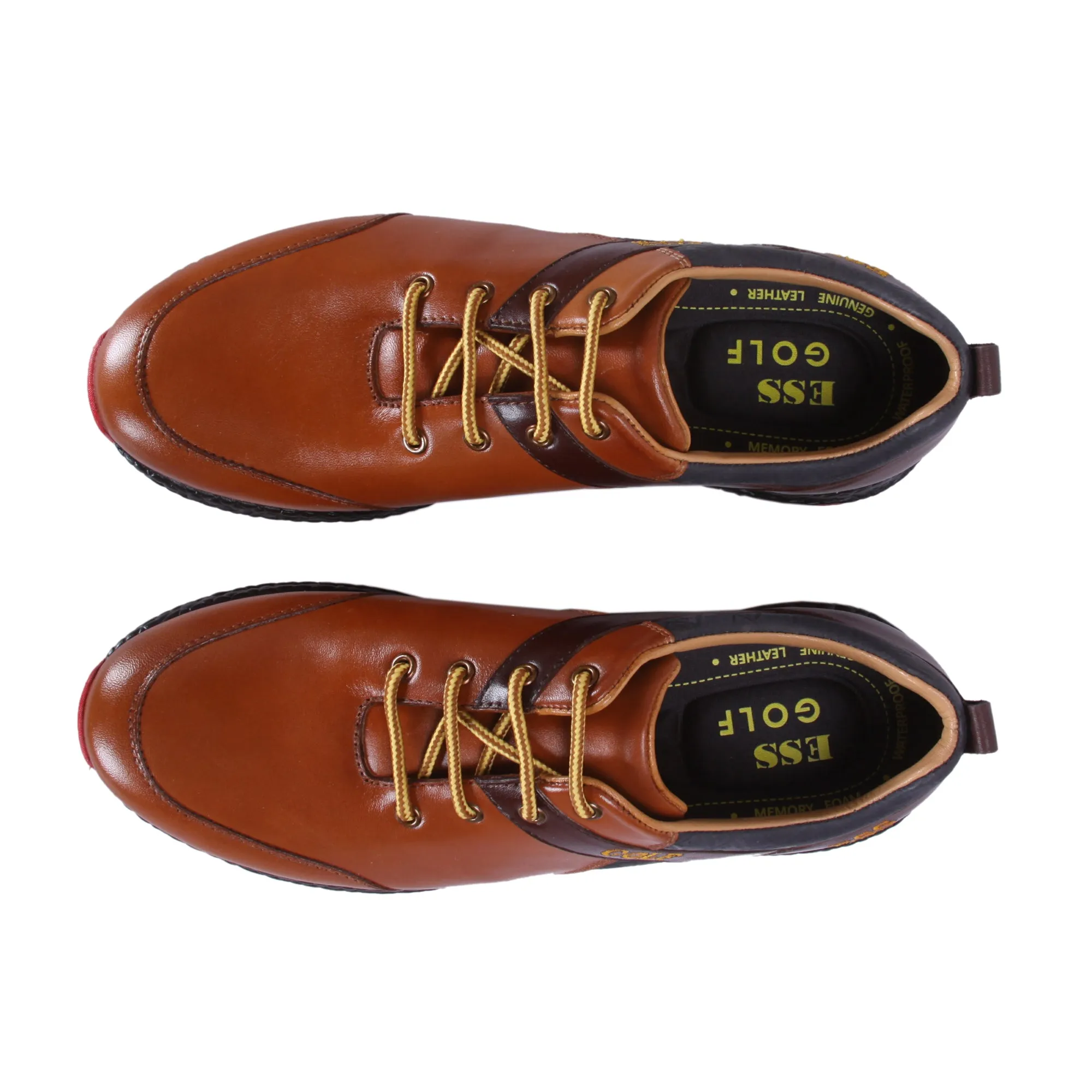 Dirham Tan, Brown & Blue Golf Shoes