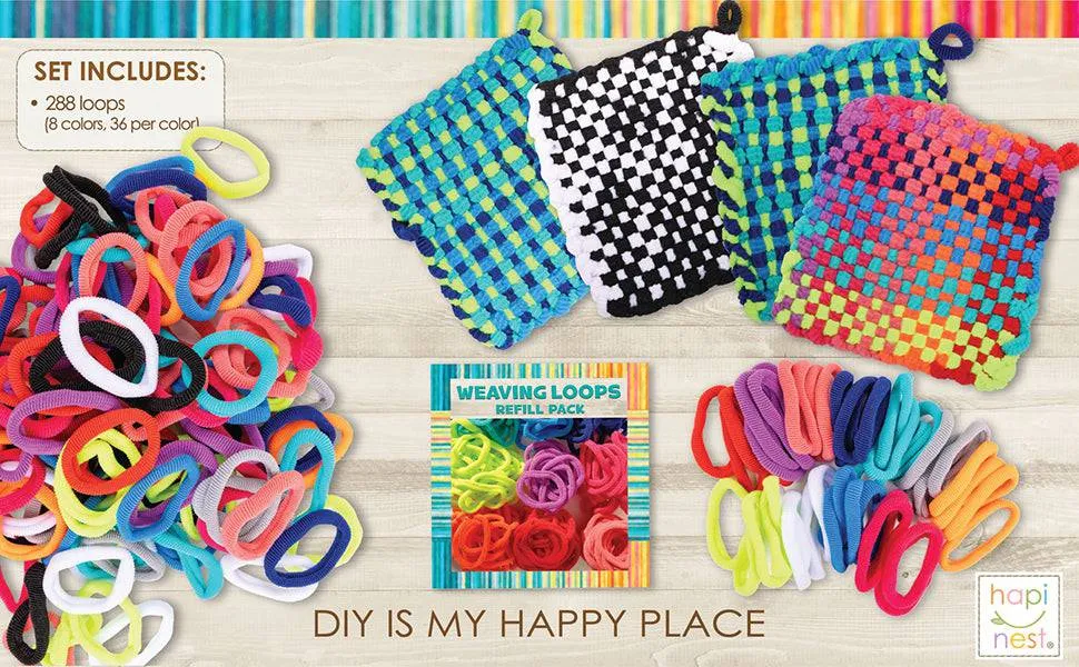 DIY Potholders Weaving Loops Refill Pack (288 Pieces)