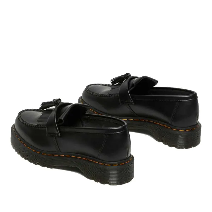 Dr Martens Adrian Bex Black Smooth Platform Loafer Shoes