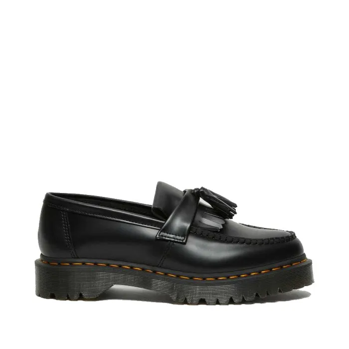 Dr Martens Adrian Bex Black Smooth Platform Loafer Shoes