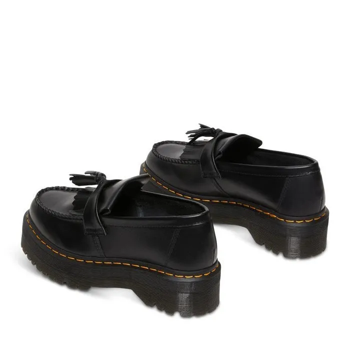 Dr Martens Adrian Quad Black Smooth Loafer Shoes