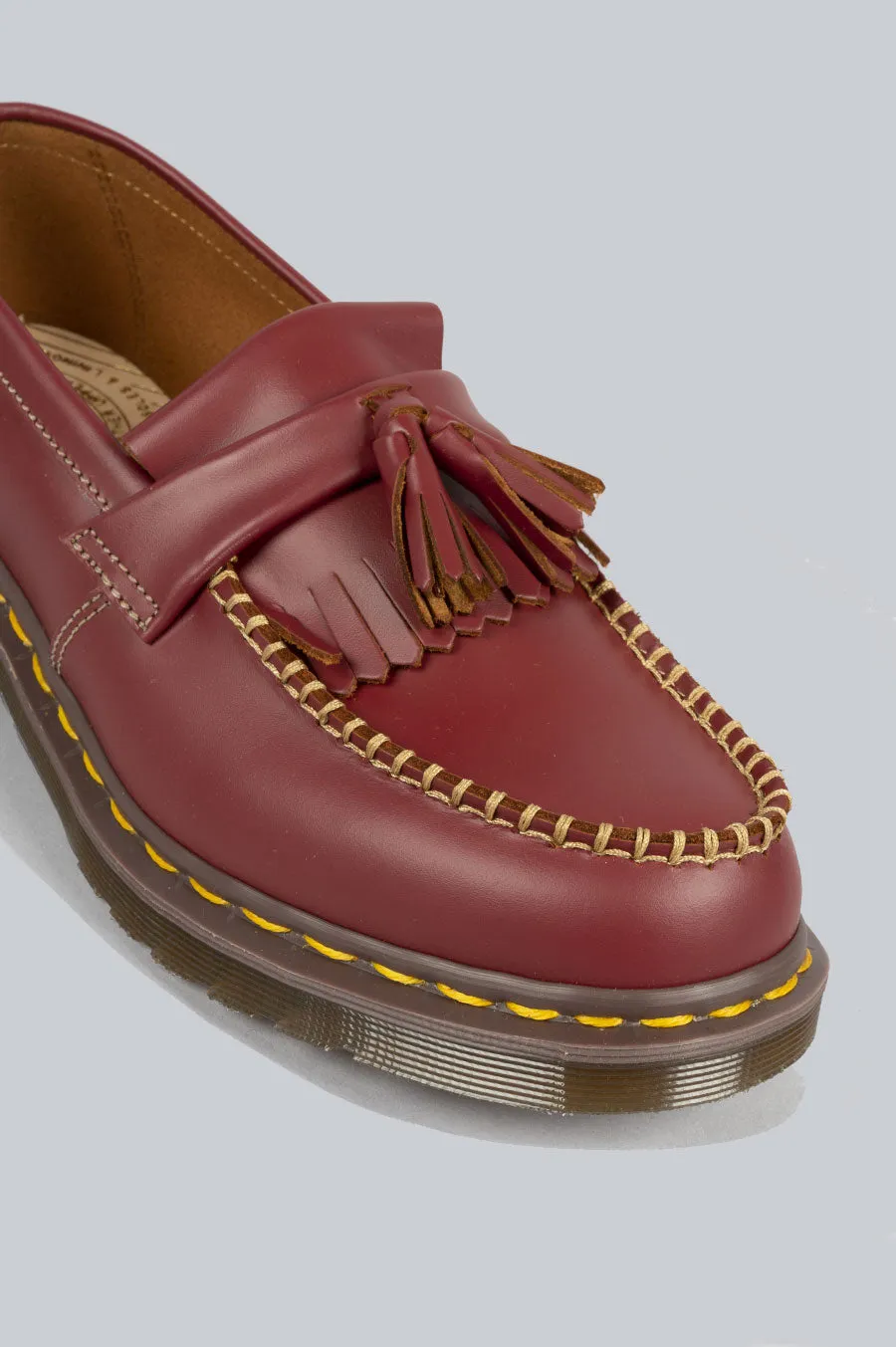 DR MARTENS ADRIAN TASSEL LOAFERS OXBLOOD QUILON