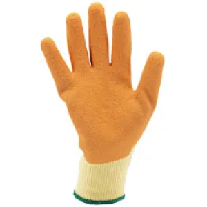 Draper Heavy Duty Latex Coated Work Gloves, Large, Orange