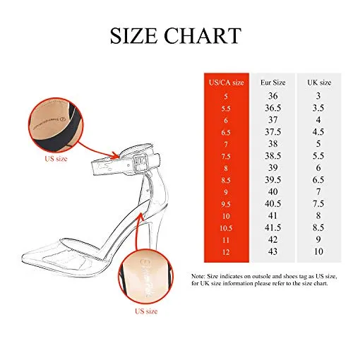 DREAM PAIRS Women's Pointed Toe Ankle Strap High Heel Stiletto Dress Court Shoes Oppointed-Ankle