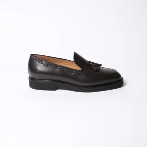 Edith tassel loafers in brown leather