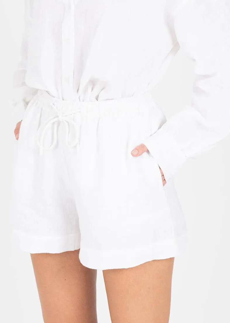 Elevate Linen Short White