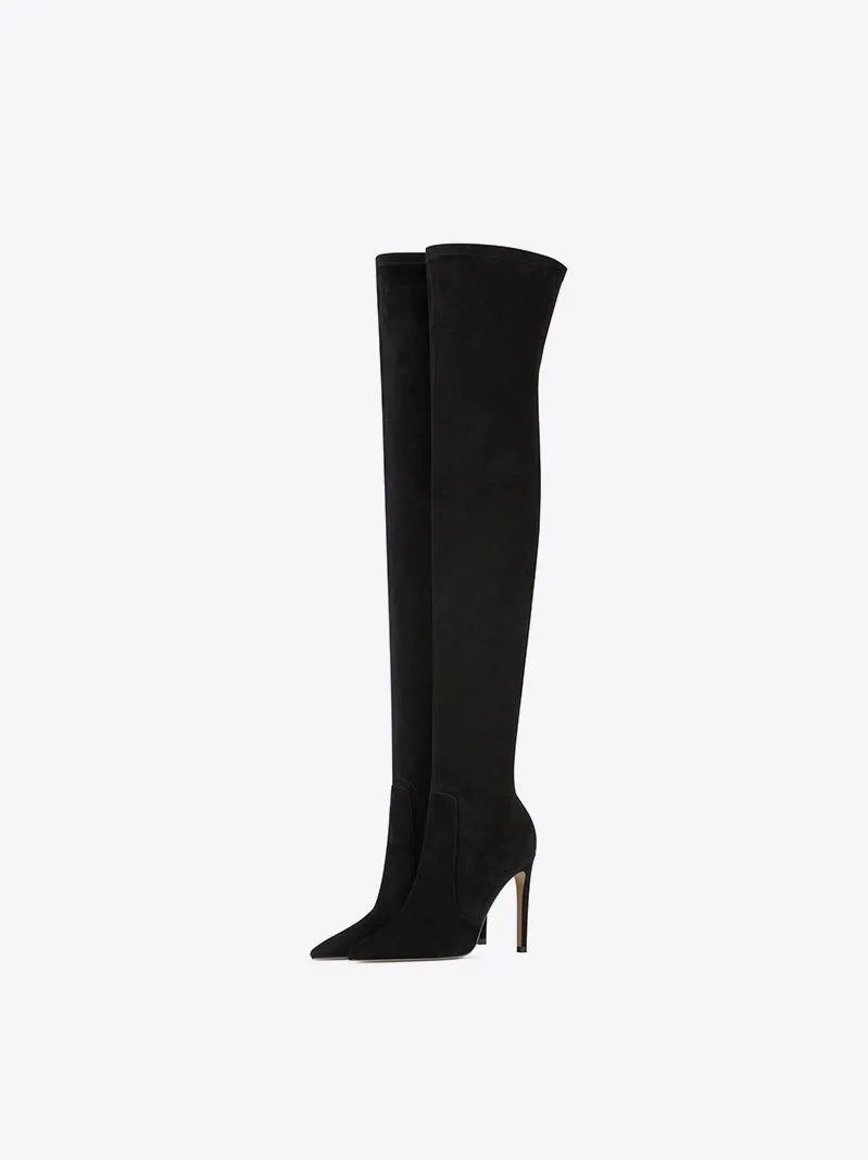 Fabfei Fall/Winter Pointed-toe Thin Heel Sexy Slim Over-the-Knee thigh boots - Classic