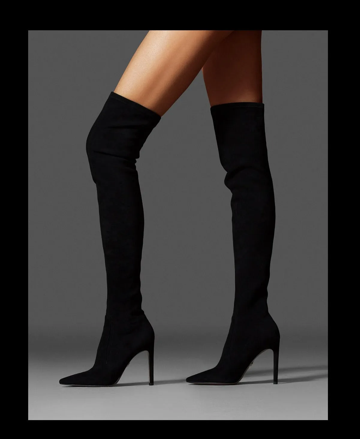 Fabfei Fall/Winter Pointed-toe Thin Heel Sexy Slim Over-the-Knee thigh boots - Classic