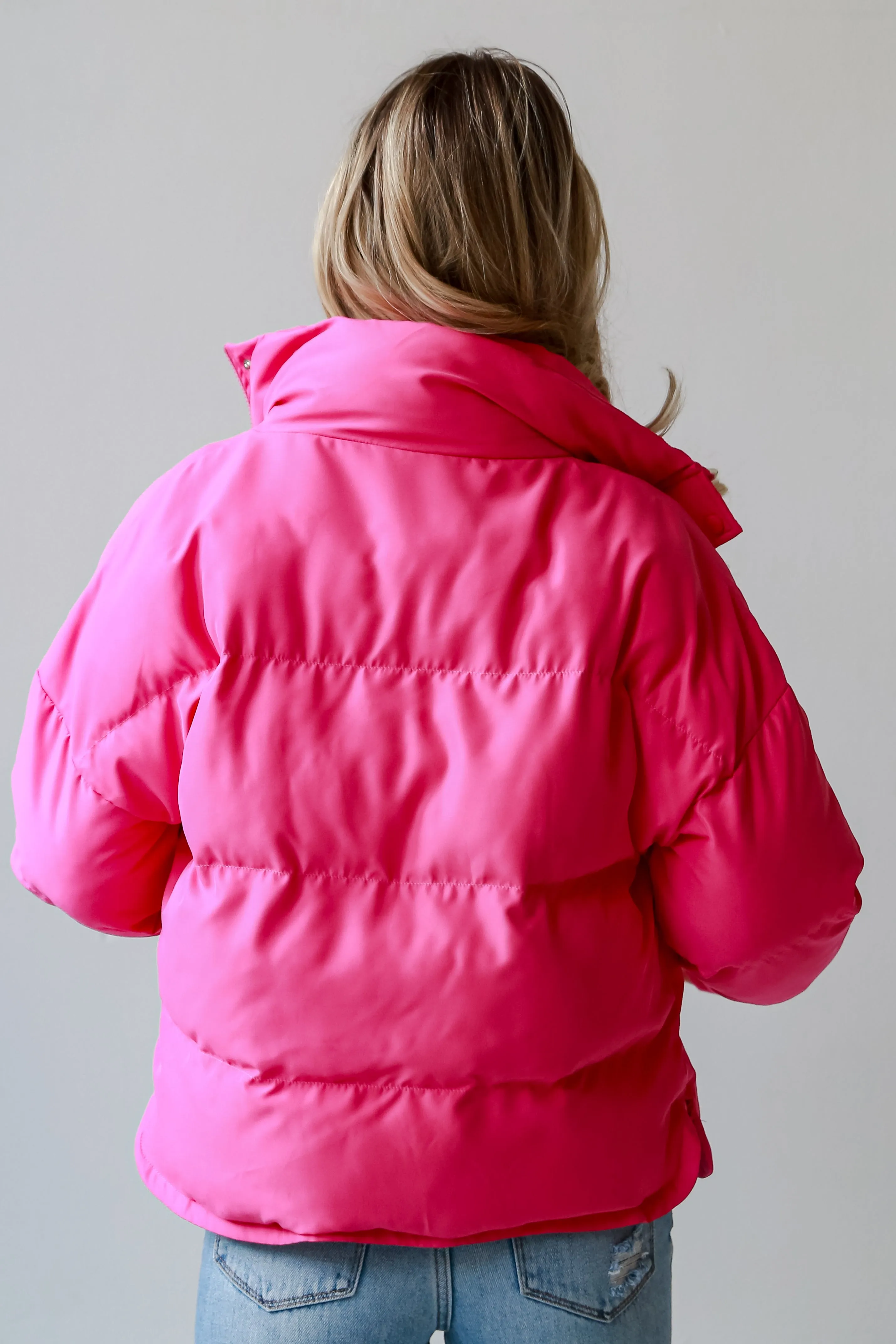 FINAL SALE - Trendy Coziness Pink Puffer Jacket