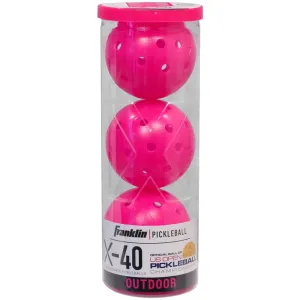 Franklin Pickleball X-40 Outdoor 3 Pack - Pink